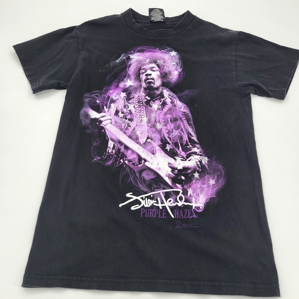 Zion Rootswear Jimi Hendrix Purple Haze Black Graphic T-Shirt Men S Rock N Roll